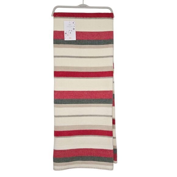 Docofil Winter Striped Soft Throw Blanket 51x67 Cotton Blend Made in Portugal - Picture 7 of 9